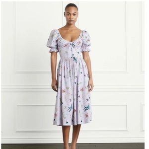 Ophelia Midi Dress - Sea Creatures
